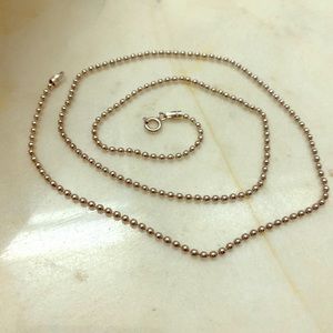 20 inch sterling silver ball chain necklace